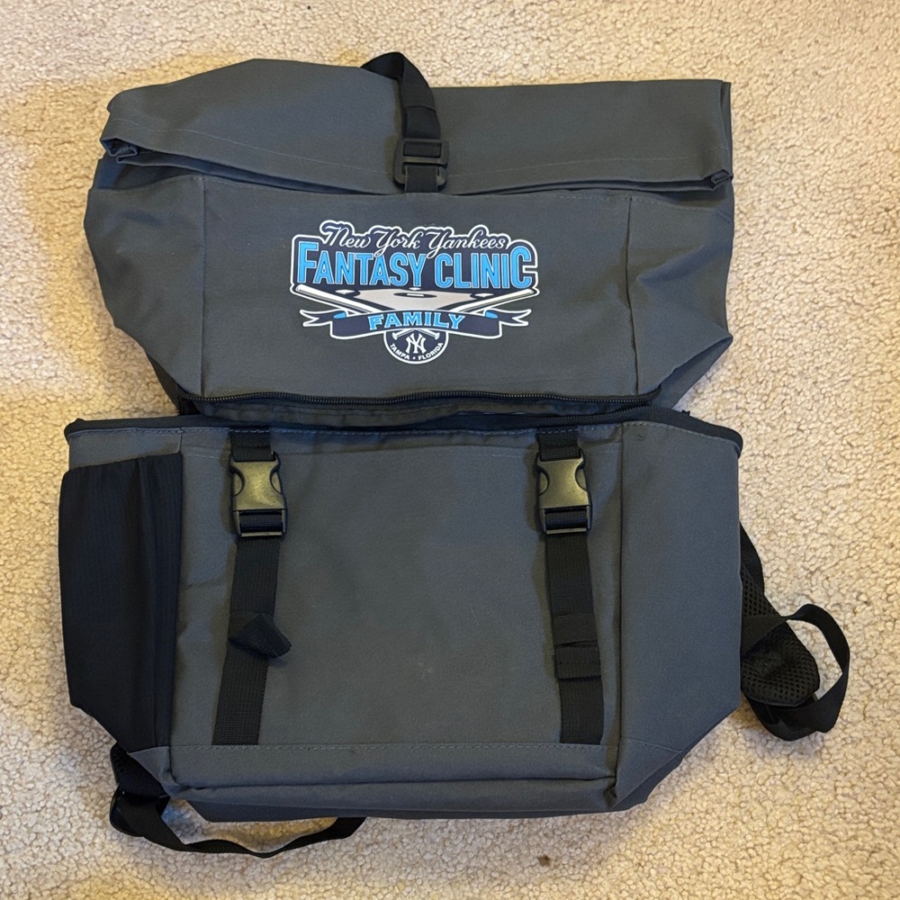 Gray New York Yankees Fantasy Clinic Family Backpack cooler